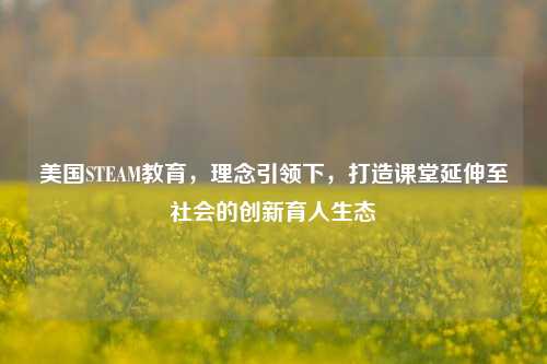 美国STEAM教育,理念引领下,打造课堂延伸至社会的创新育人生态