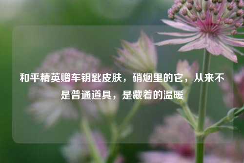 和平精英赠车钥匙皮肤,硝烟里的它,从来不是普通道具,是藏着的温暖