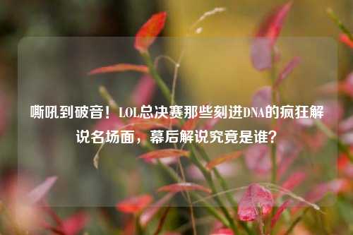 嘶吼到破音!LOL总决赛那些刻进DNA的疯狂解说名场面,幕后解说究竟是谁?