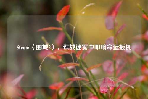 Steam〈围城2〉,谍战迷雾中叩响命运扳机
