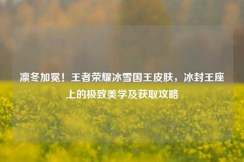凛冬加冕!王者荣耀冰雪国王皮肤,冰封王座上的极致美学及获取攻略