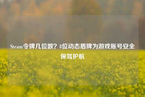 Steam令牌几位数?8位动态盾牌为游戏账号安全保驾护航