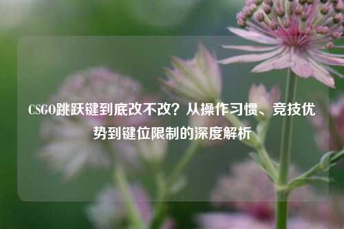 CSGO跳跃键到底改不改?从操作习惯、竞技优势到键位限制的深度解析