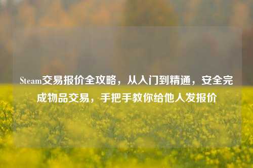 Steam交易报价全攻略，从入门到精通，安全完成物品交易，手把手教你给他人发报价