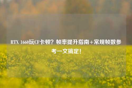 RTX 1660玩CF卡顿?帧率提升指南+常规帧数参考一文搞定!