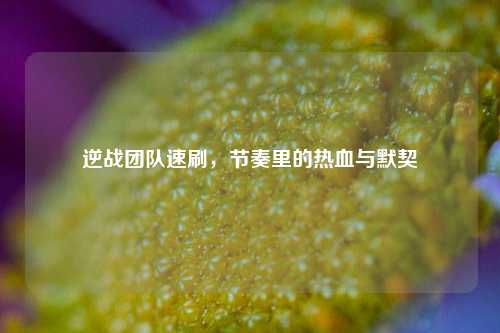 逆战团队速刷,节奏里的热血与默契