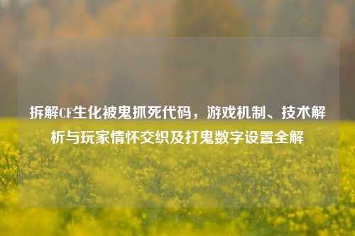 拆解CF生化被鬼抓死代码,游戏机制、技术解析与玩家情怀交织及打鬼数字设置全解