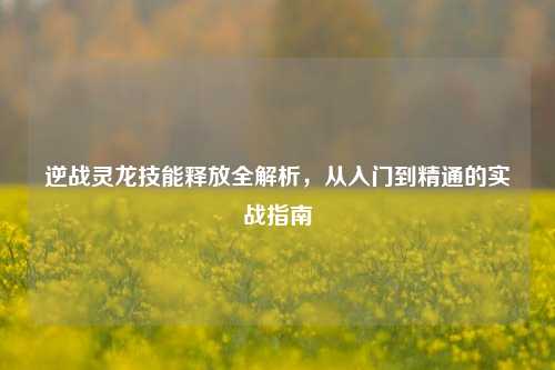逆战灵龙技能释放全解析,从入门到精通的实战指南