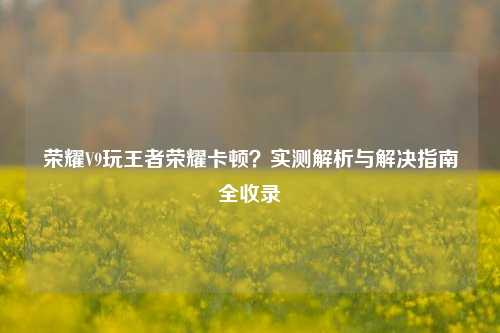 荣耀V9玩王者荣耀卡顿?实测解析与解决指南全收录