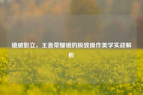 镜破影立,王者荣耀镜的极致操作美学实战解析