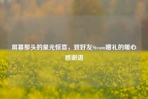 屏幕那头的星光惊喜,致好友Steam赠礼的暖心感谢语