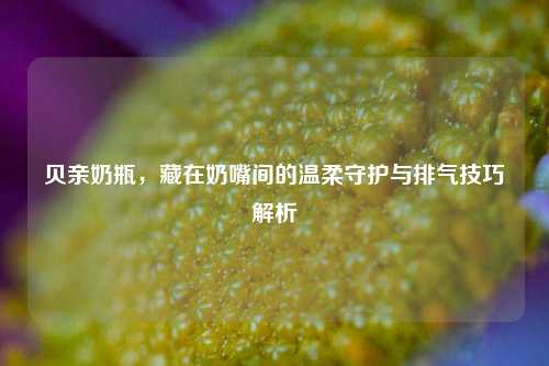 贝亲奶瓶,藏在奶嘴间的温柔守护与排气技巧解析
