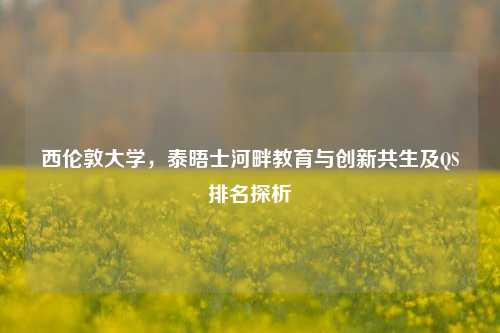 西伦敦大学，泰晤士河畔教育与创新共生及QS排名探析