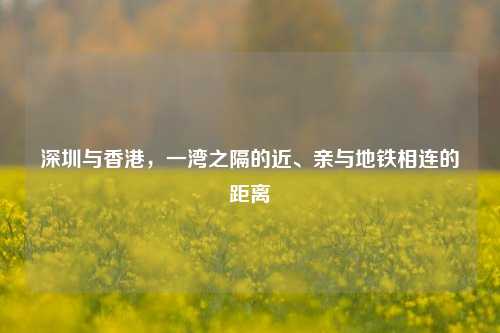 深圳与香港,一湾之隔的近、亲与地铁相连的距离