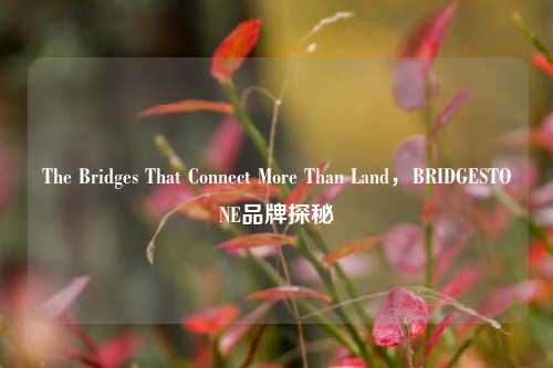 The Bridges That Connect More Than Land，BRIDGESTONE品牌探秘