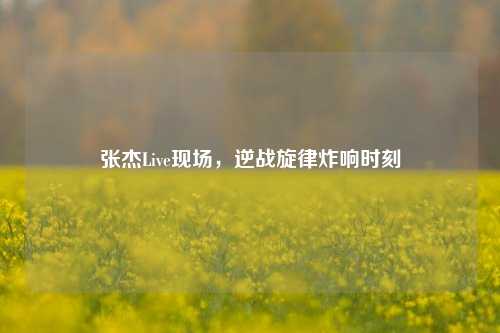 张杰Live现场,逆战旋律炸响时刻