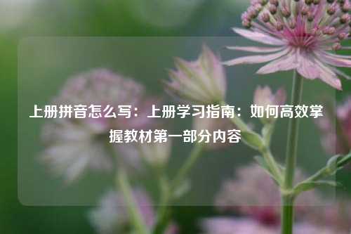 上册拼音怎么写:上册学习指南:如何高效掌握教材第一部分内容