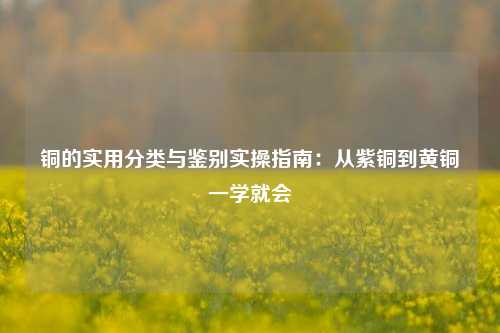 铜的实用分类与鉴别实操指南:从紫铜到黄铜一学就会
